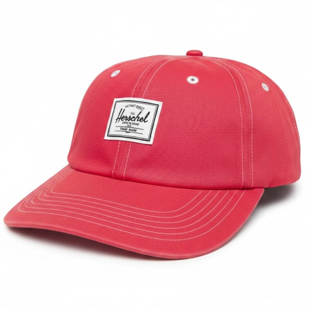 Herschel Supply Co Men's Strapback Hat Cap Salmon Coral Pink Sylas NWT New
